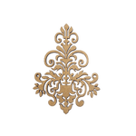 Aplique Brasão Arabesco 8x6,5cm em MDF - Palácio da Arte