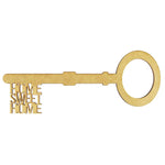 Aplique Chave Home Sweet Home 20x8cm em MDF - Palácio da Arte