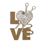 Aplique Crochê Love 18x11cm em MDF - Palácio da Arte
