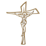 Aplique Crucifixo 15x11,3cm em MDF - Palácio da Arte