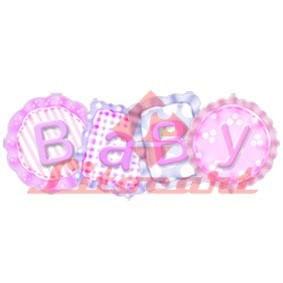 Aplique Decorativo 10cm LMAPC-013 Placa Baby em MDF Litocart - Palácio da Arte