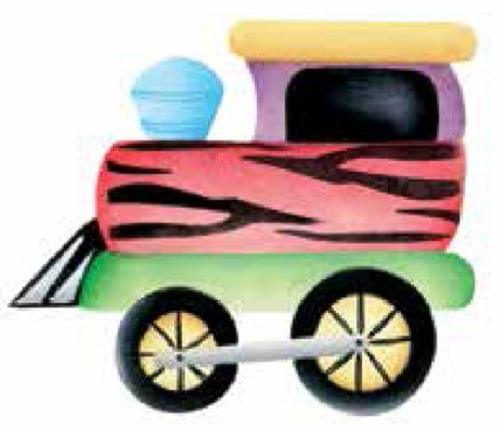 Aplique Decorativo 10cm LMAPC-160 Trem em MDF Litocart - Palácio da Arte