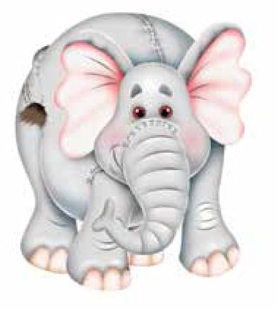 Aplique Decorativo 10cm LMAPC-193 Elefante em MDF Litocart - Palácio da Arte