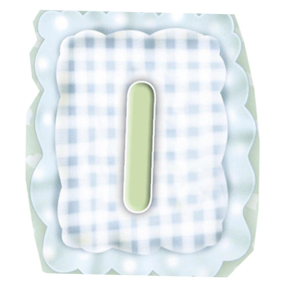 Aplique Decorativo 10cm LMAPC-274 Placa Letra I Azul em MDF Litocart - Palácio da Arte