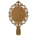 Aplique Espelho de Mão Provençal 17x30cm em MDF - Palácio da Arte