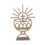 Aplique Eucaristia Vazado 12x8cm em MDF - Palácio da Arte