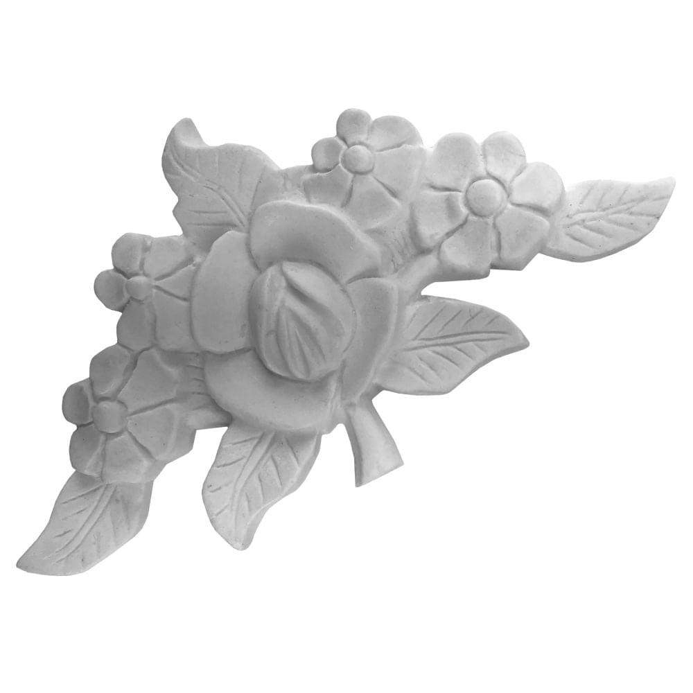 Aplique Flor de Lótus 14,5x8x1,5cm Resina - Palácio da Arte