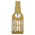 Aplique Garrafa I Love Beer 15x5cm em MDF - Palácio da Arte