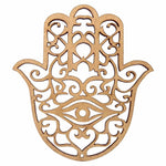 Aplique Hamsá 20x18cm em MDF - Palácio da Arte