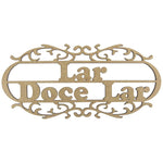 Aplique Lar Doce Lar 25x11,5cm em MDF - Palácio da Arte