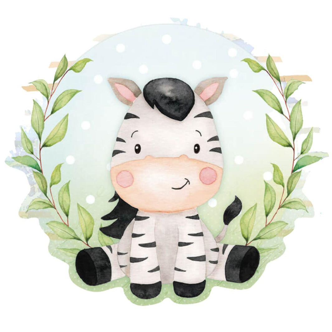 Aplique Litoarte APM12-156 12cm Meu Safari Zebra - Palácio da Arte