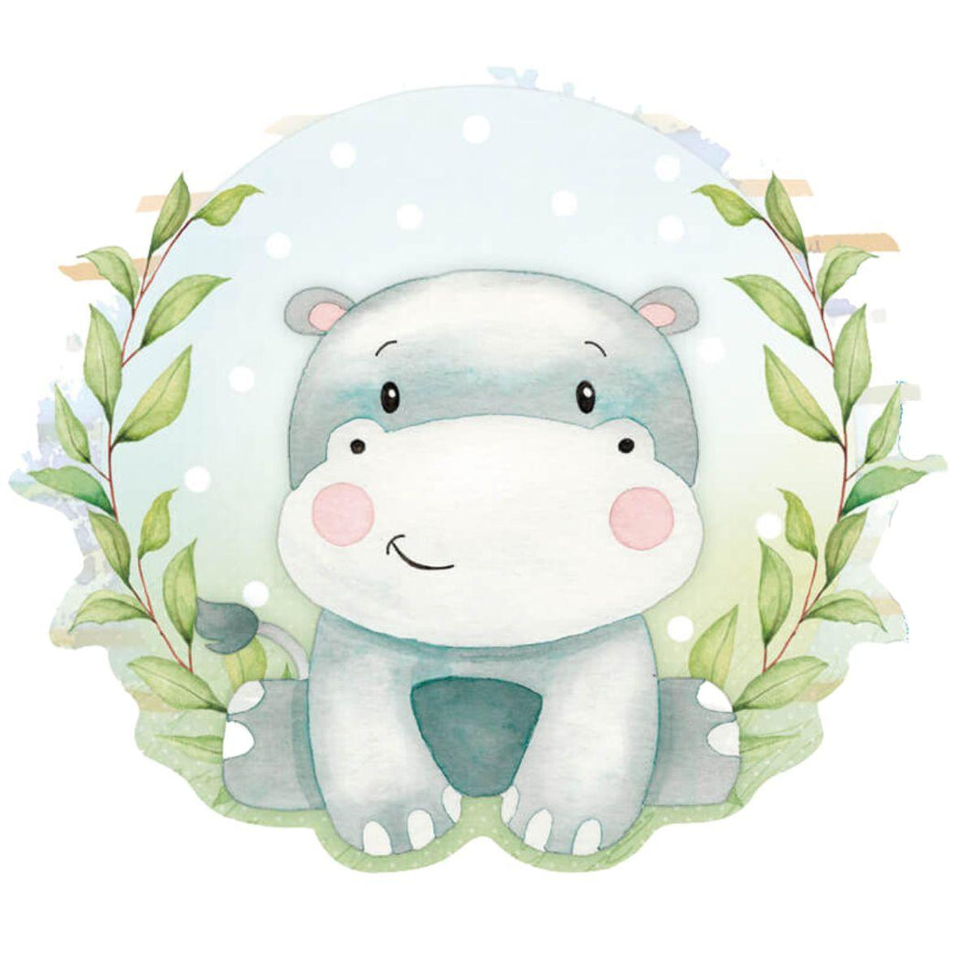 Aplique Litoarte APM12-157 12cm Meu Safari Hipopótamo - Palácio da Arte