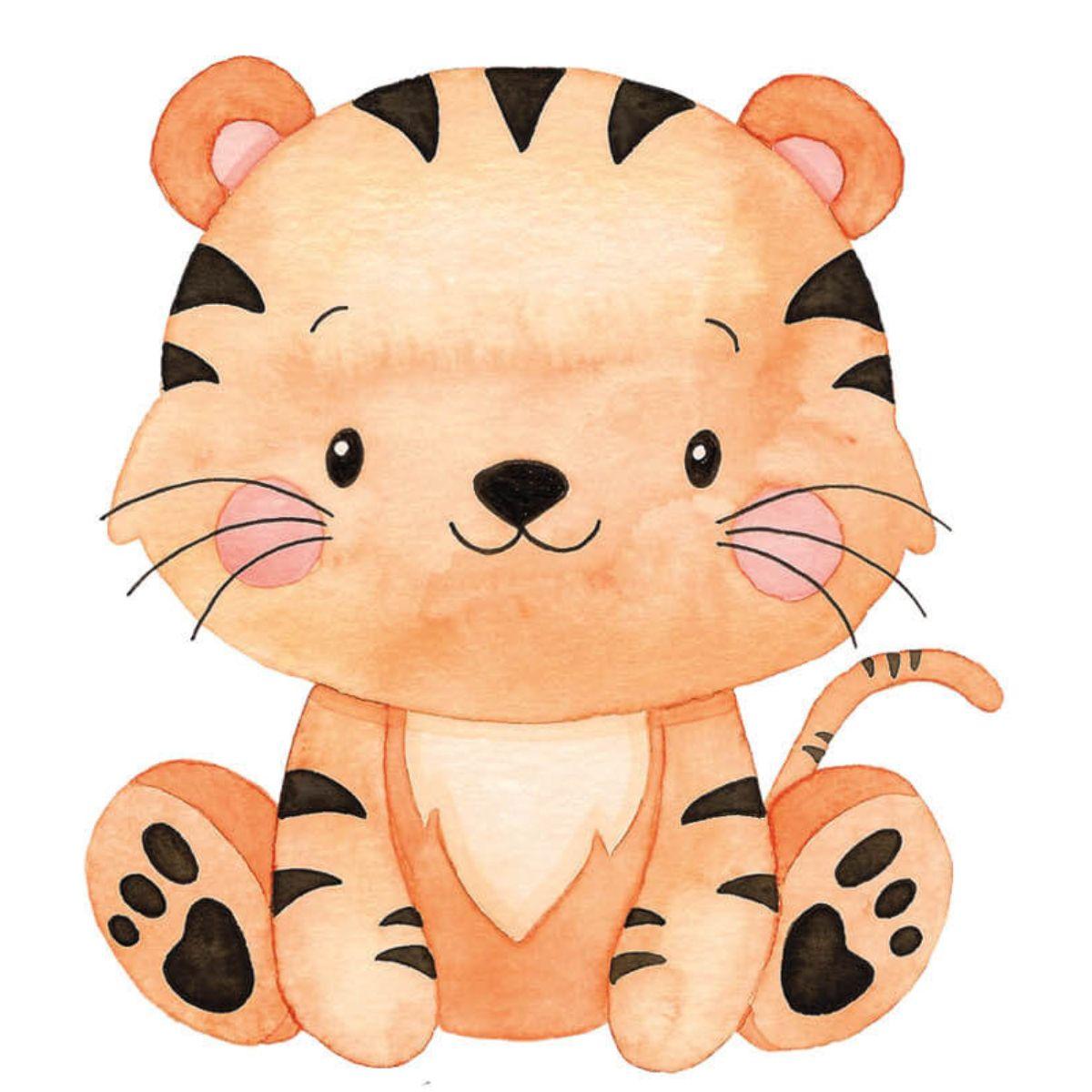 Aplique Litoarte APM8-1396 8cm Meu Safari Tigre – Palácio da Arte, image size:1200x1200