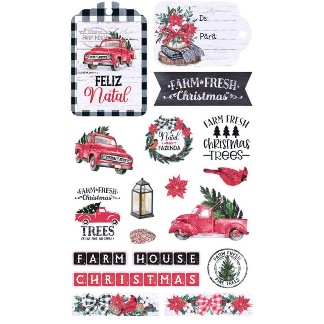 Aplique Litoarte APMCN-002 11x18cm Natal Farm - Palácio da Arte