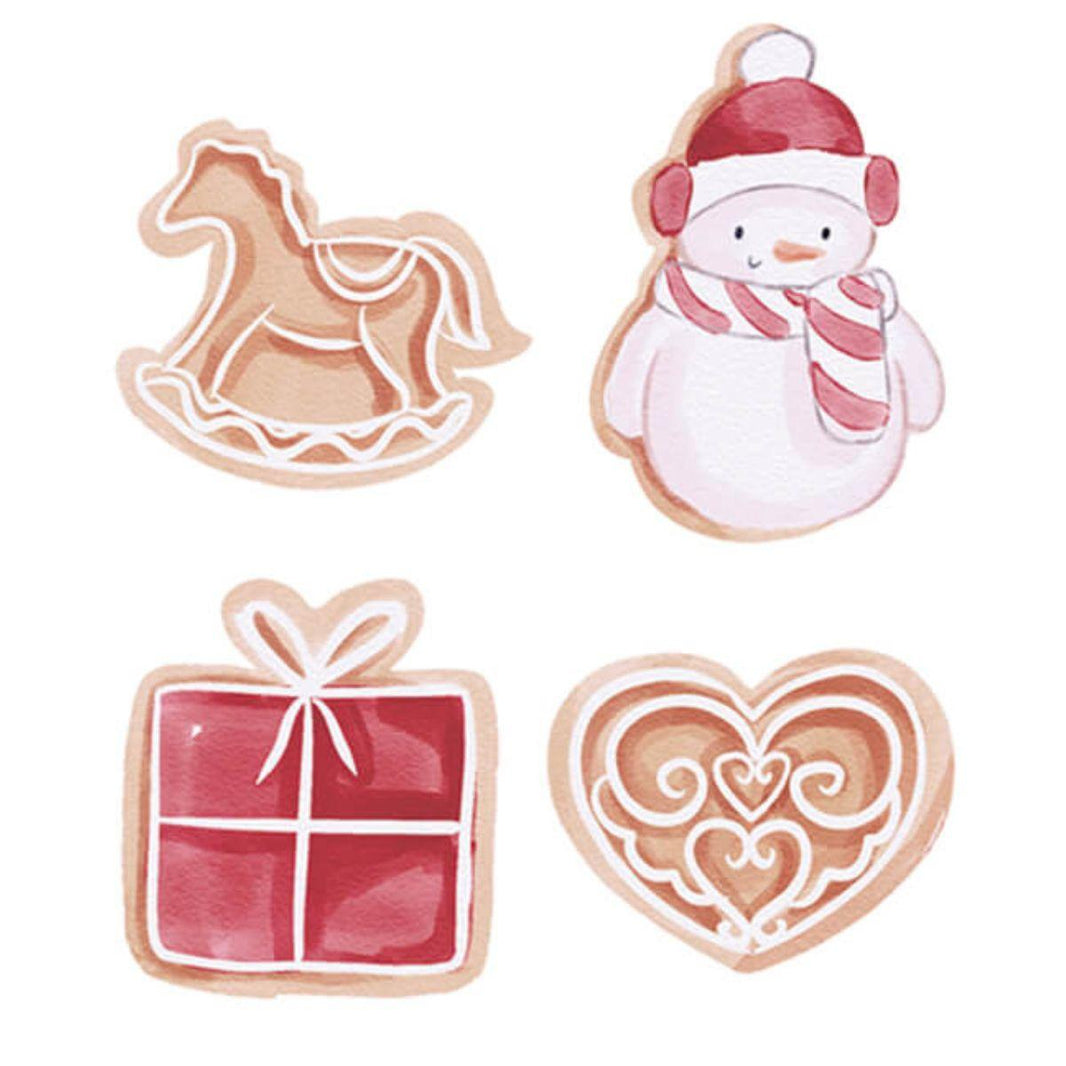 Aplique Litoarte APMN3-003 3cm Natal Mágico Bola de Neve 4 peças - Palácio da Arte