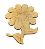 Aplique Margarida Aberta 7x9cm em MDF - Palácio da Arte