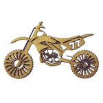 Aplique Moto Cross 4x7cm em MDF - Palácio da Arte