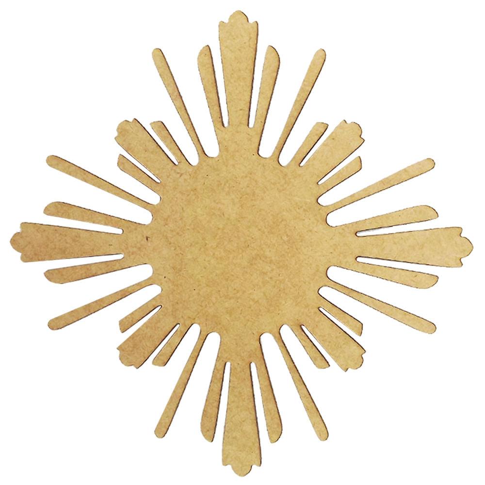 Aplique Ostensório 12,5x12,5cm em MDF - Palácio da Arte