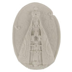 Aplique Oval Nossa Senhora Aparecida 10,8x7,8cm Resina - Palácio da Arte