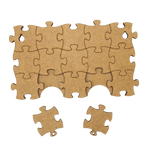Aplique Porta Chaves Moldular Quebra Cabeça 15x9cm em MDF - Palácio da Arte