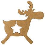 Aplique Rena Estrela 8x7cm em MDF - Palácio da Arte