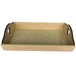Bandeja em MDF 30x19x4cm Retangular com Alça Coração - Palácio da Arte