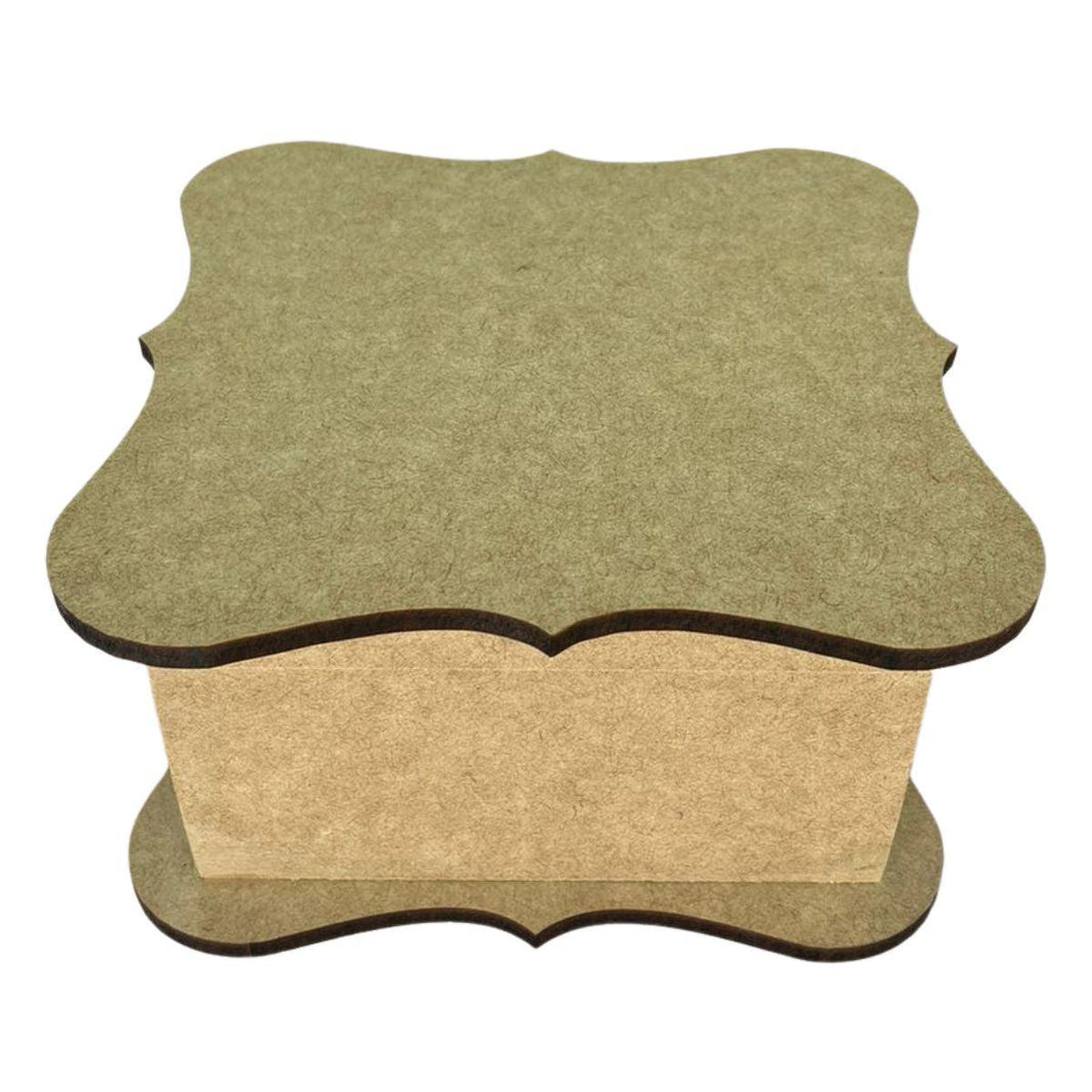 Caixa Chá Turca Ondulada em MDF com Dobradiça 20x20x11cm - Palácio da Arte