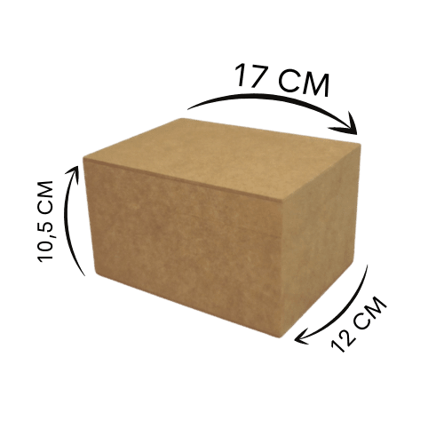 Caixa em MDF com Dobradiça Alta 17x13x10,5cm 4 Divisões - Palácio da Arte