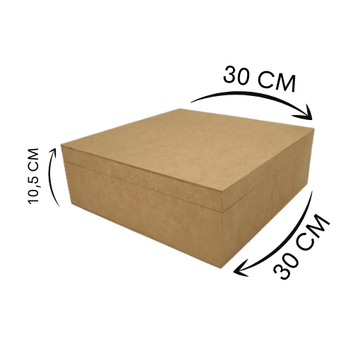 Caixa em MDF com Dobradiça Alta 30x30x10,5cm 9 Divisões - Palácio da Arte