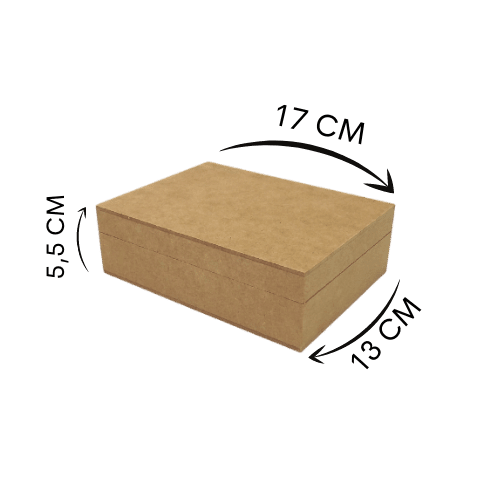 Caixa em MDF com Dobradiça Baixa 17x13x5,5cm 4 divisões - Palácio da Arte