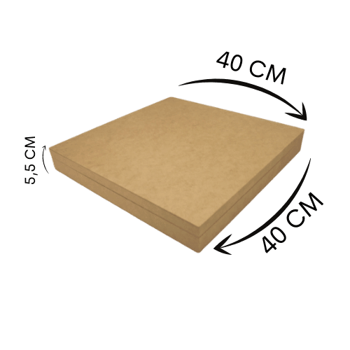 Caixa em MDF com Dobradiça Baixa 40x40x5,5cm 16 divisões - Palácio da Arte