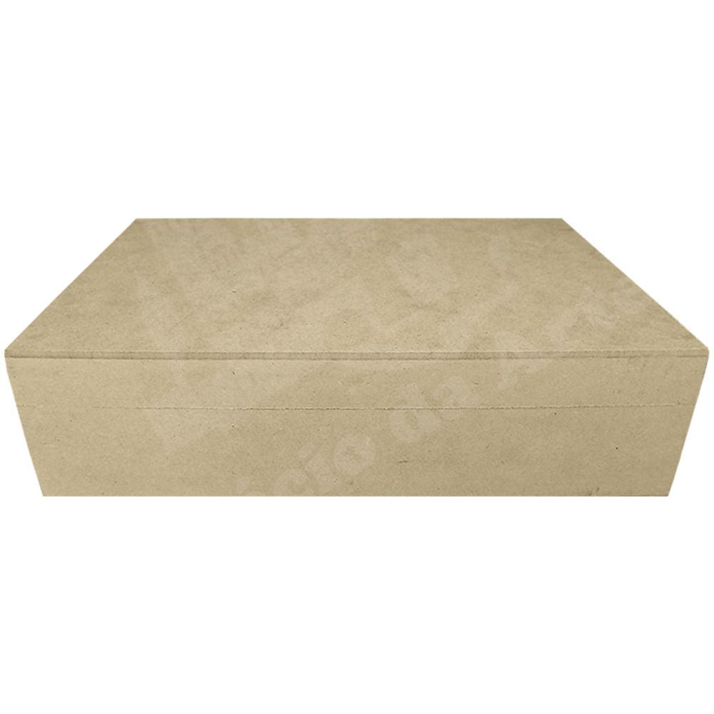 Caixa em MDF de Bombom Retangular com Dobradiça 8 divisões 27x17x7,3cm - Palácio da Arte