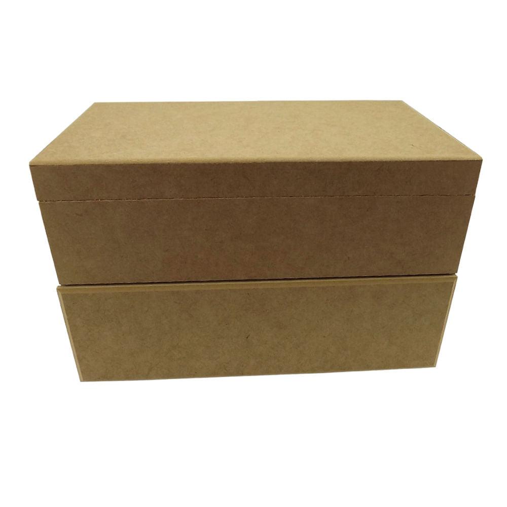 Caixa em MDF Maquiagem e Joias com Gaveta Espelho e Divisões 30x19x18,5cm - Palácio da Arte