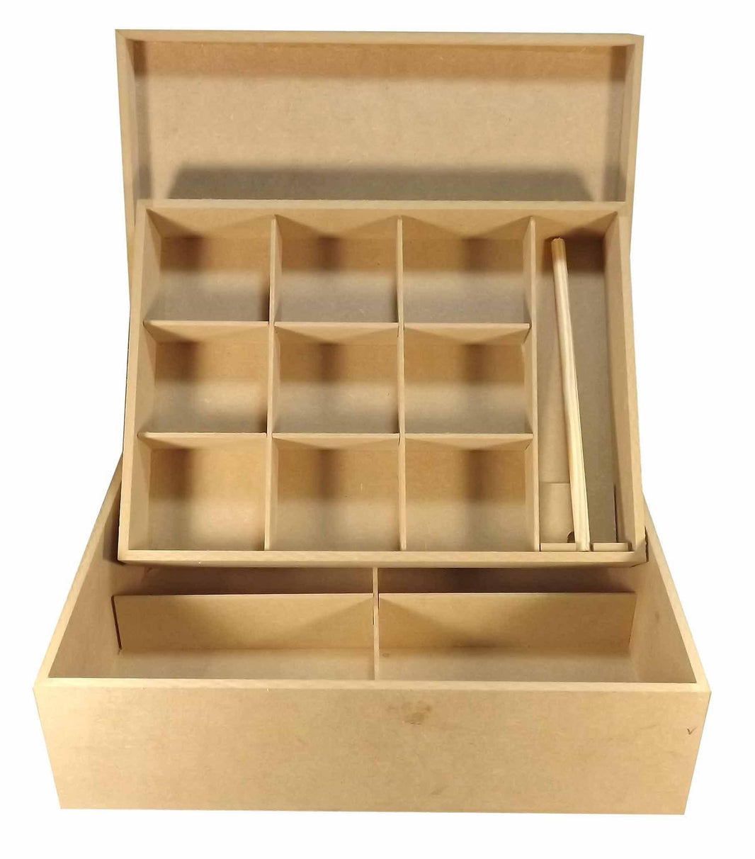 Caixa em MDF para Jóias com Bandeja 36x28x13cm - Palácio da Arte