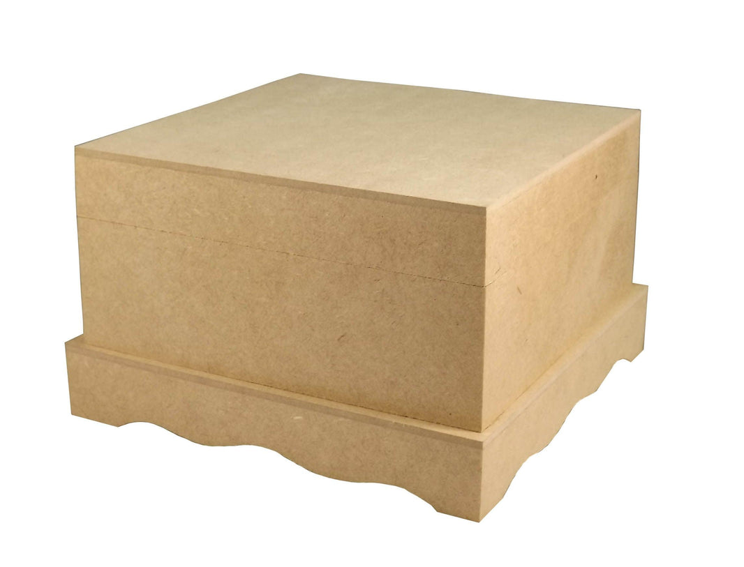 Caixa Holandesa em MDF 4 Divisões e Dobradiça 18x18x12cm - Palácio da Arte