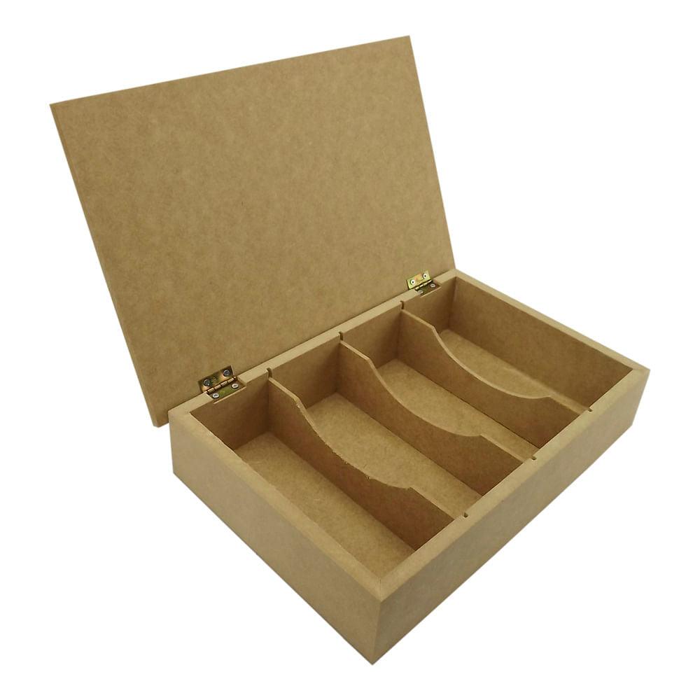 Caixa Óculos em MDF 29x19x6cm com 4 divisões - Palácio da Arte
