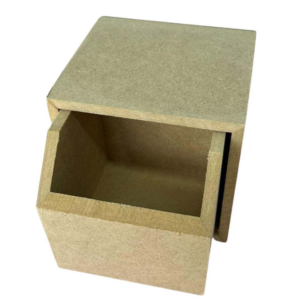 Caixa Organizadora em MDF Chanfrada com 1 Gaveta 10x9x10cm - Palácio da Arte