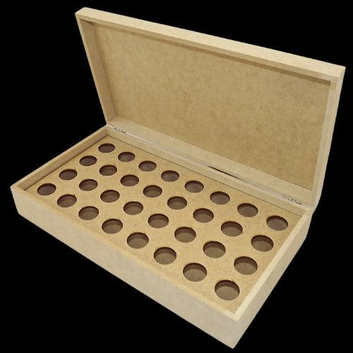 Caixa Porta Óleo Essencial em MDF 7x17x31cm com 32 Lugares - Palácio da Arte