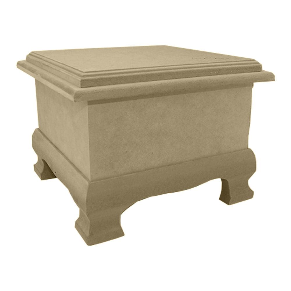 Caixa Quadrada Pé Colonial em MDF com Dobradiça 22,3x22,3x16cm - Palácio da Arte