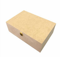 Caixa Retangular em MDF com Dobradiça e Fecho 20x12x7cm - Palácio da Arte