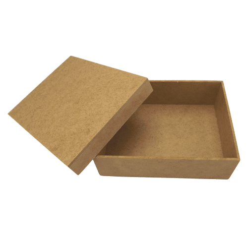 Caixa Tampa de Sapato Retangular em MDF 17x13x5cm Lisa - Palácio da Arte