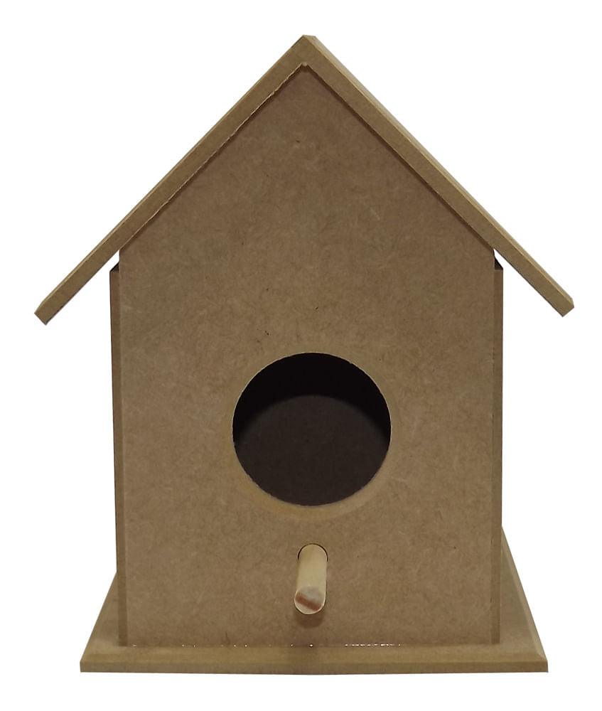 Casa de Passarinho Colonial Média em MDF - Palácio da Arte