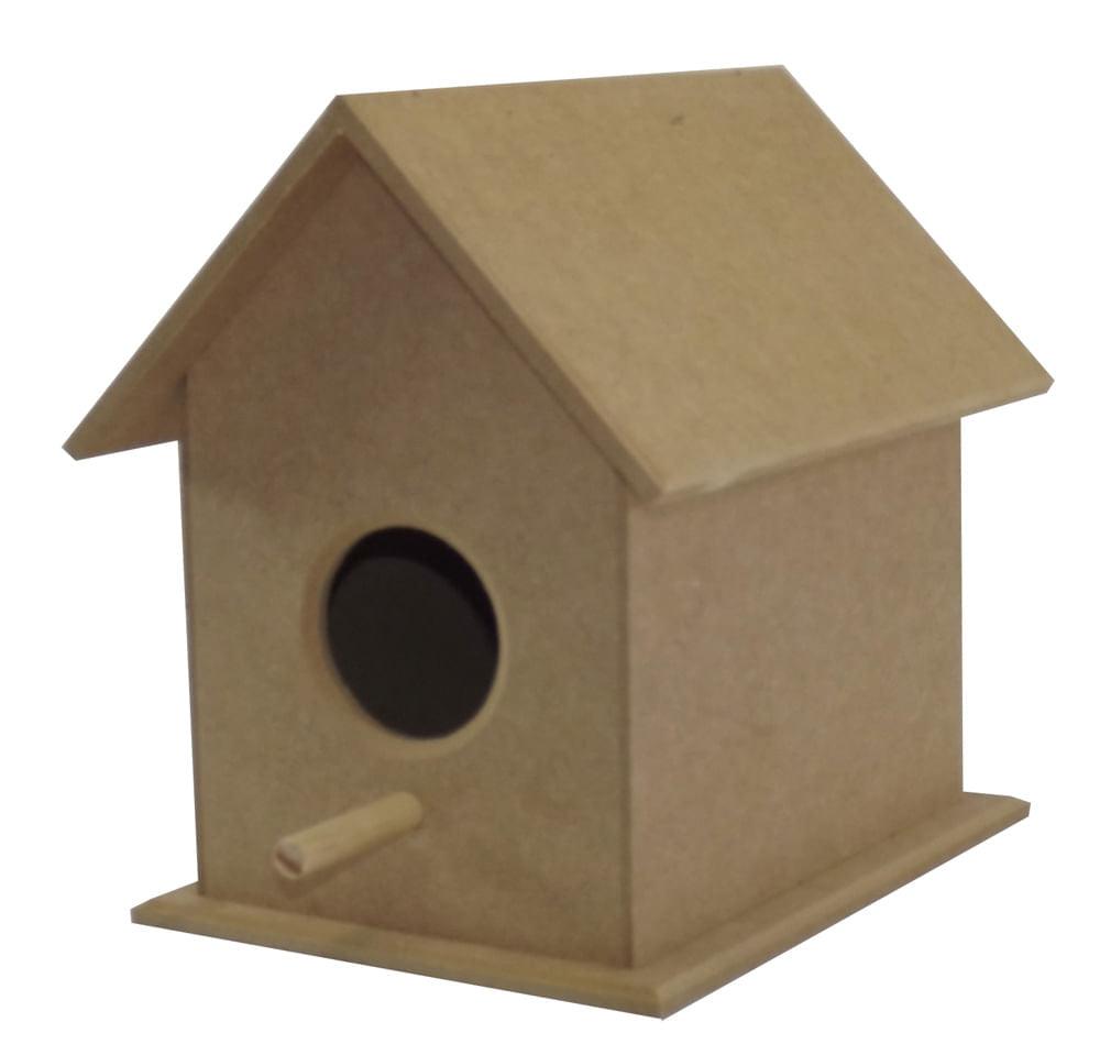 Casa de Passarinho Colonial Média em MDF - Palácio da Arte