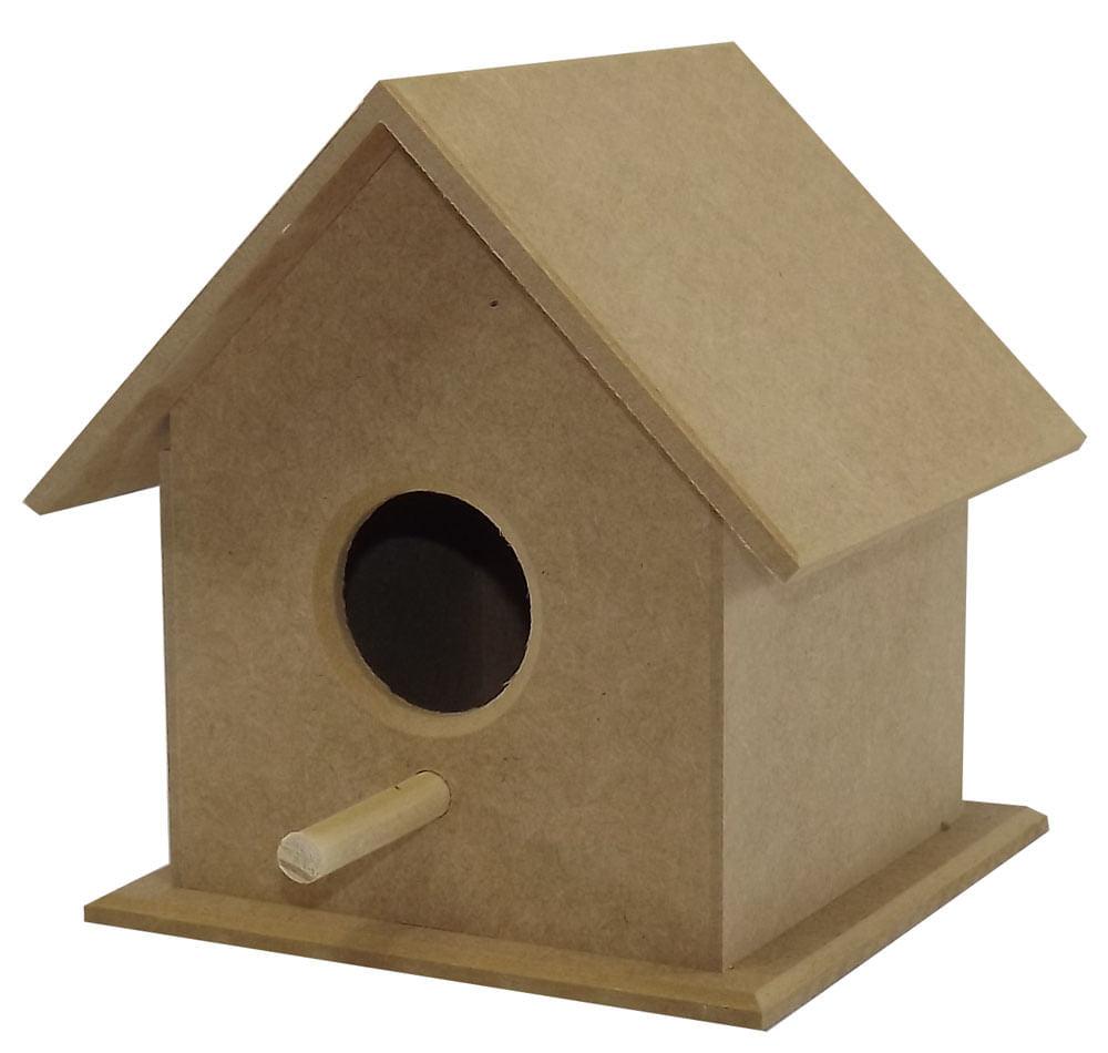 Casa de Passarinho Colonial Pequena em MDF - Palácio da Arte