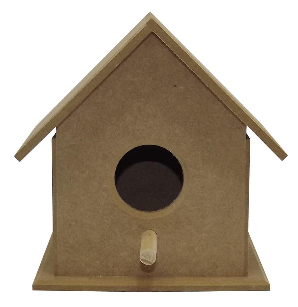 Casa de Passarinho Colonial Pequena em MDF - Palácio da Arte