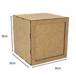 Cubo em MDF 8x8x8cm Encaixe Desmontável com Moldura - Palácio da Arte
