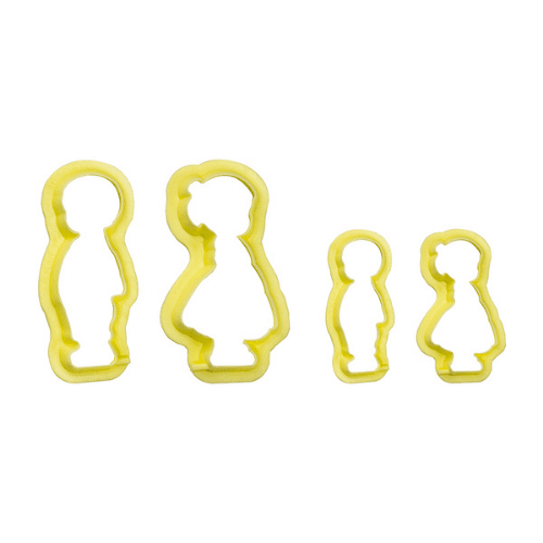 Jogo Cortadores Blue Star 406887 Chá Revelação 4 unidades para Biscuit e Confeitaria - Palácio da Arte