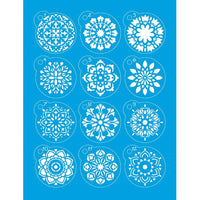 Kit Mini Stencil Litoarte STMI-015 4,5cm Mandalas 12 peças - Palácio da Arte