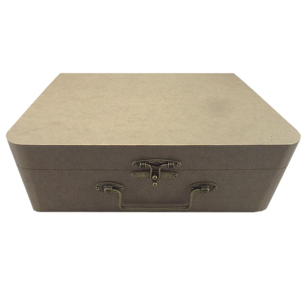 Maleta Decorativa em MDF com Fecho e Alça Metal 28,8x20,5x8,5 - Palácio da Arte
