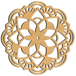 Mandala Franja14x14cm em MDF - Palácio da Arte